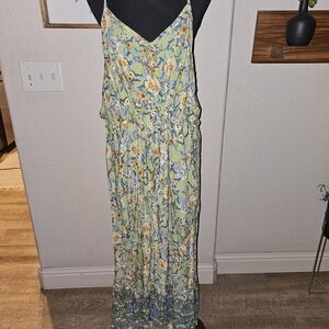Floral Green Maxi Dress